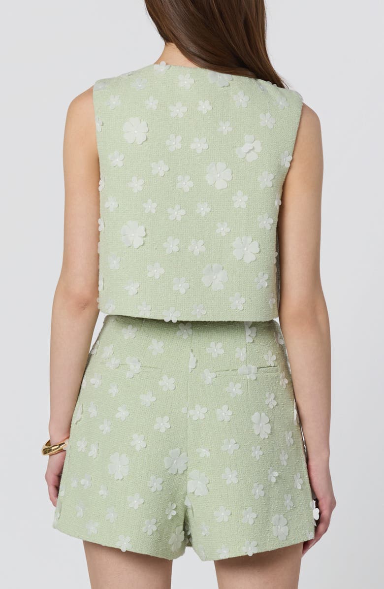 ASTR the Label Janell Floral Appliqué Vest, Alternate, color, Mint