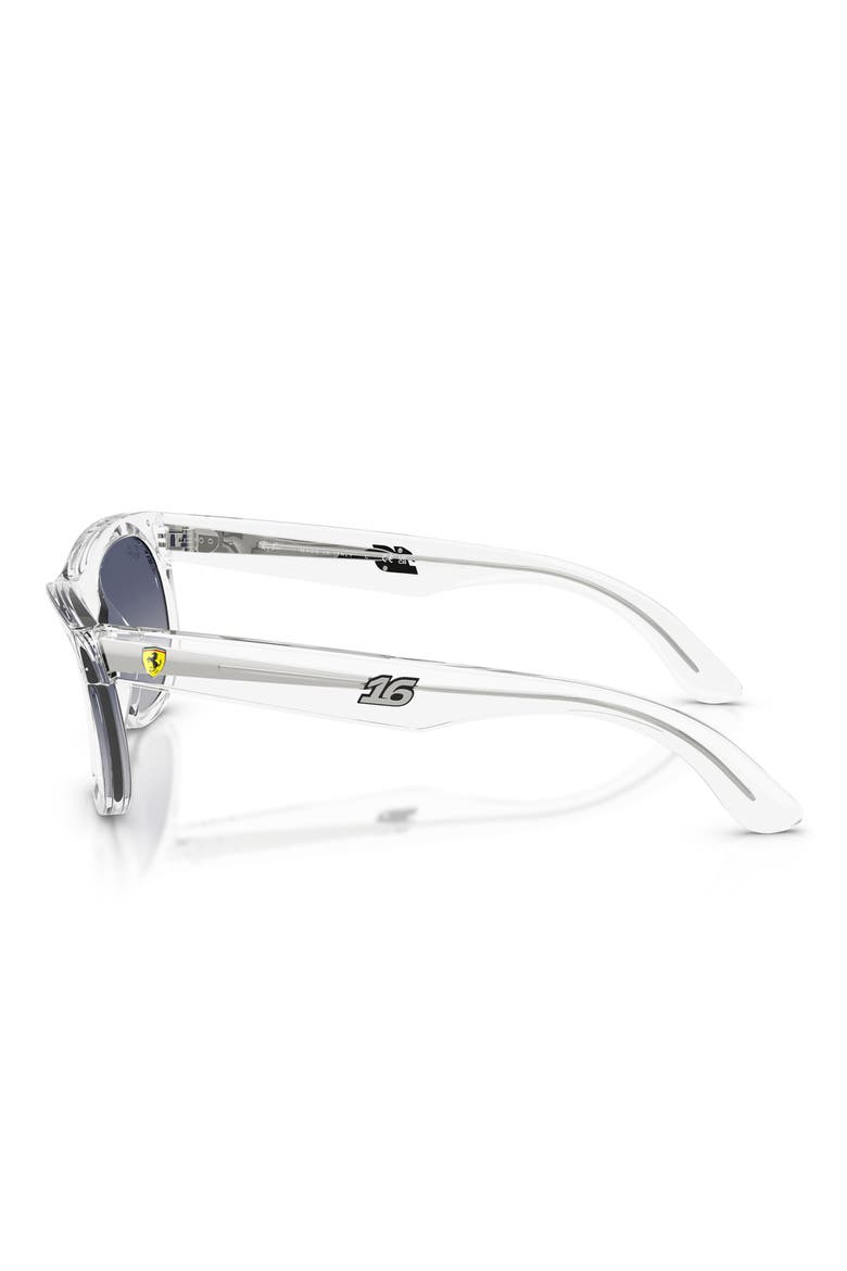Scuderia Ferrari 50mm Square Sunglasses, Alternate, color, TRANSPARENT / LIGHT GREY