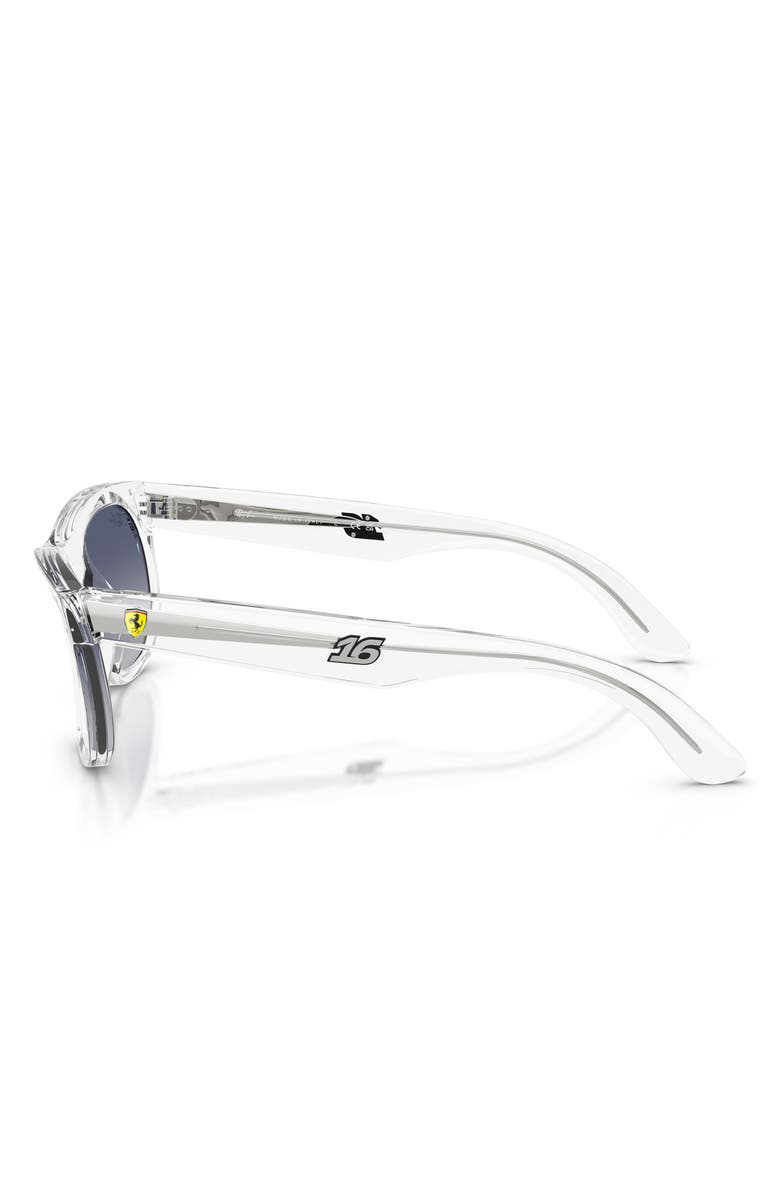 Ray-Ban Scuderia Ferrari 50mm Square Sunglasses, Alternate, color, Transparent / Light Grey