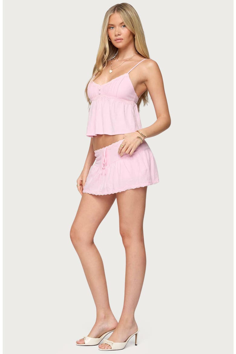 Selene Pintuck Cotton & Linen Babydoll Camisole, Alternate, color, LIGHT-PINK