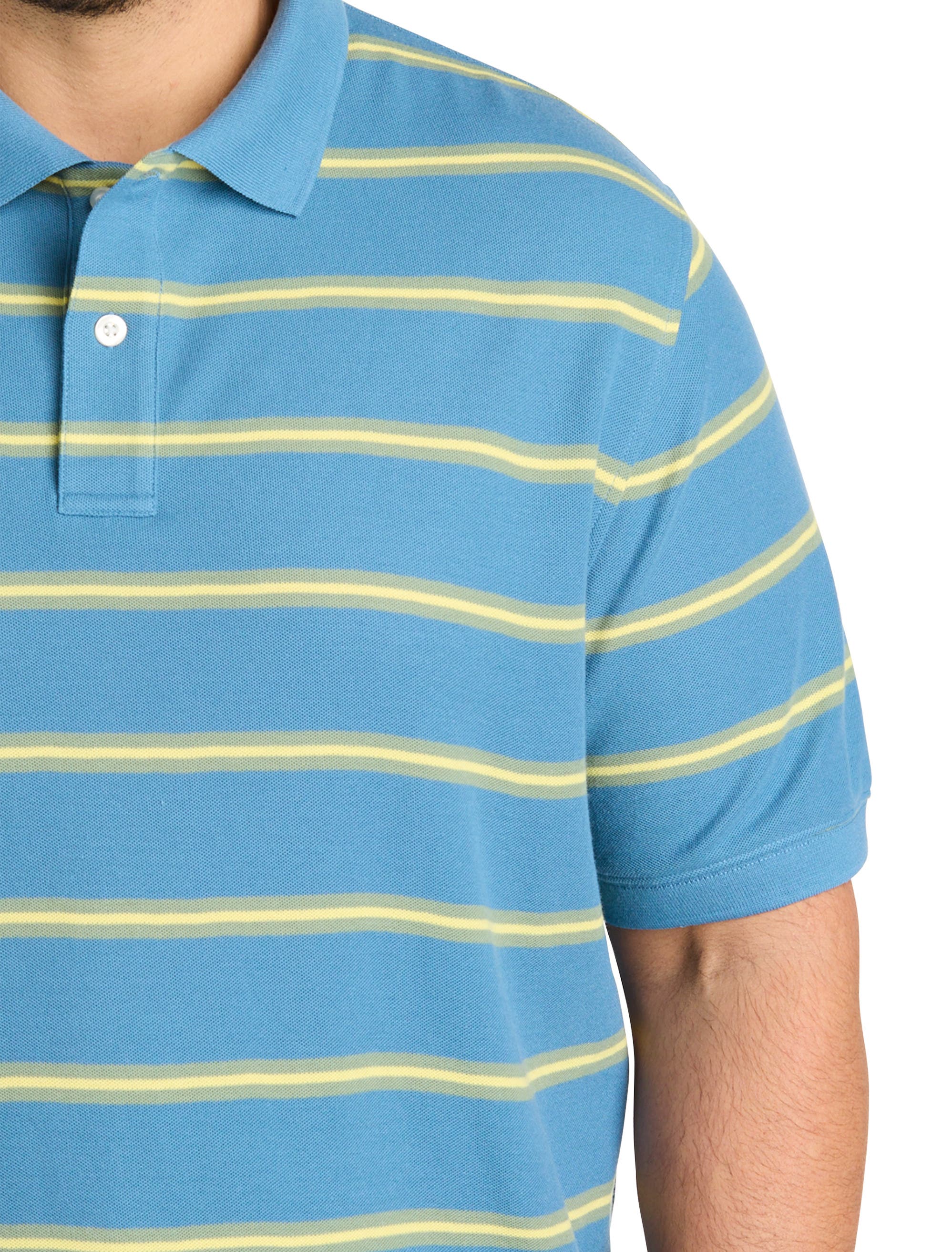 Big & Tall Multi-Stripe Polo Shirt V2 - image 2