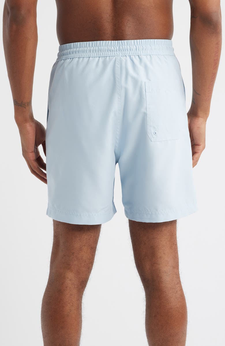 Carhartt Work In Progress Chase Swim Trunks, Alternate, color, Air Sky / Gold