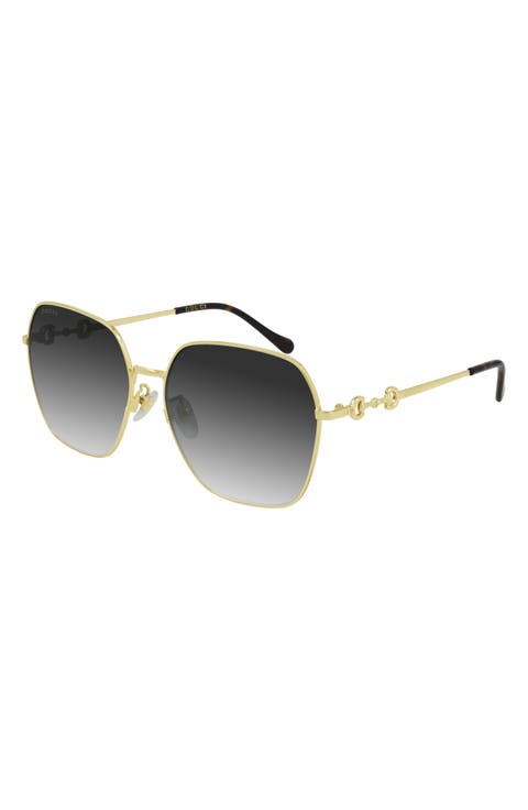 60mm Gradient Square Sunglasses