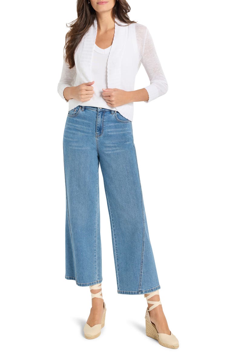 Linen Blend Bolero Cardigan, Alternate, color, PAPER WHITE