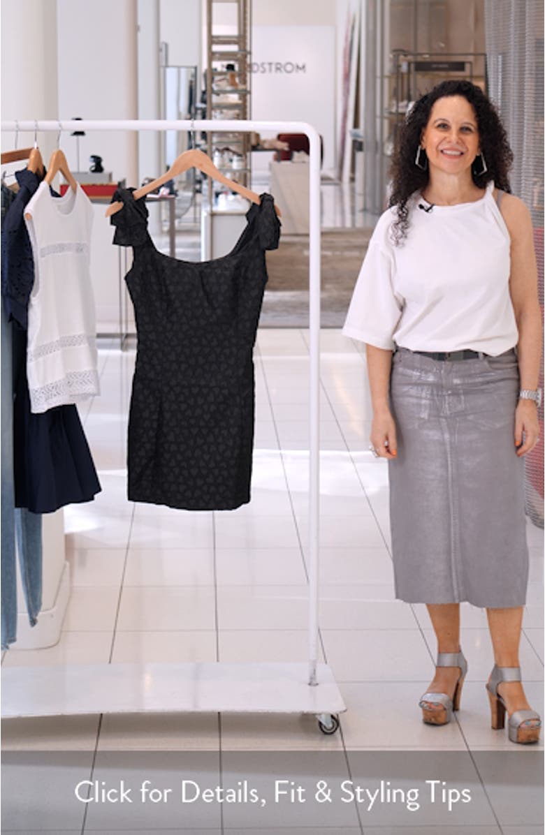 Bow Strap Jacquard Minidress, sales video thumbnail