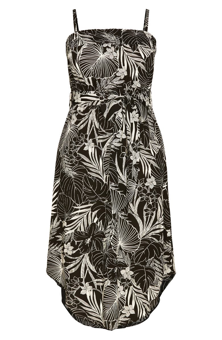 City Chic Tamazin Palm Print Midi Dress, Alternate, color, 