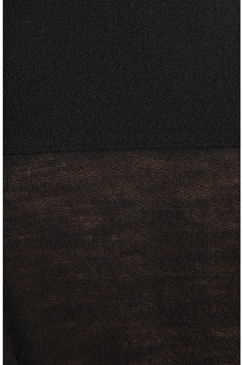 Fitted Wool Jersey Button-Up Shirt, Alternate, color, NOIR