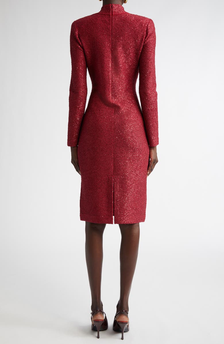 ST. JOHN Sequin Lurex Knit Long Sleeve Dress, Alternate, color, 
