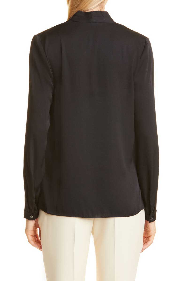 KOBI HALPERIN Nellie Stretch Silk Georgette Top, Alternate, color, Black