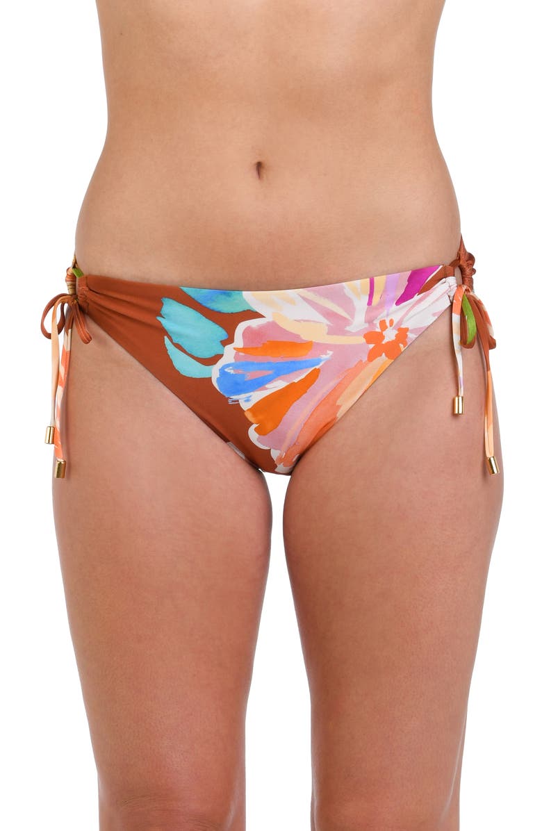 La Blanca Saharan Sands Adjustable Loop Hipster Bikini Bottoms, Main, color, Cinnamon