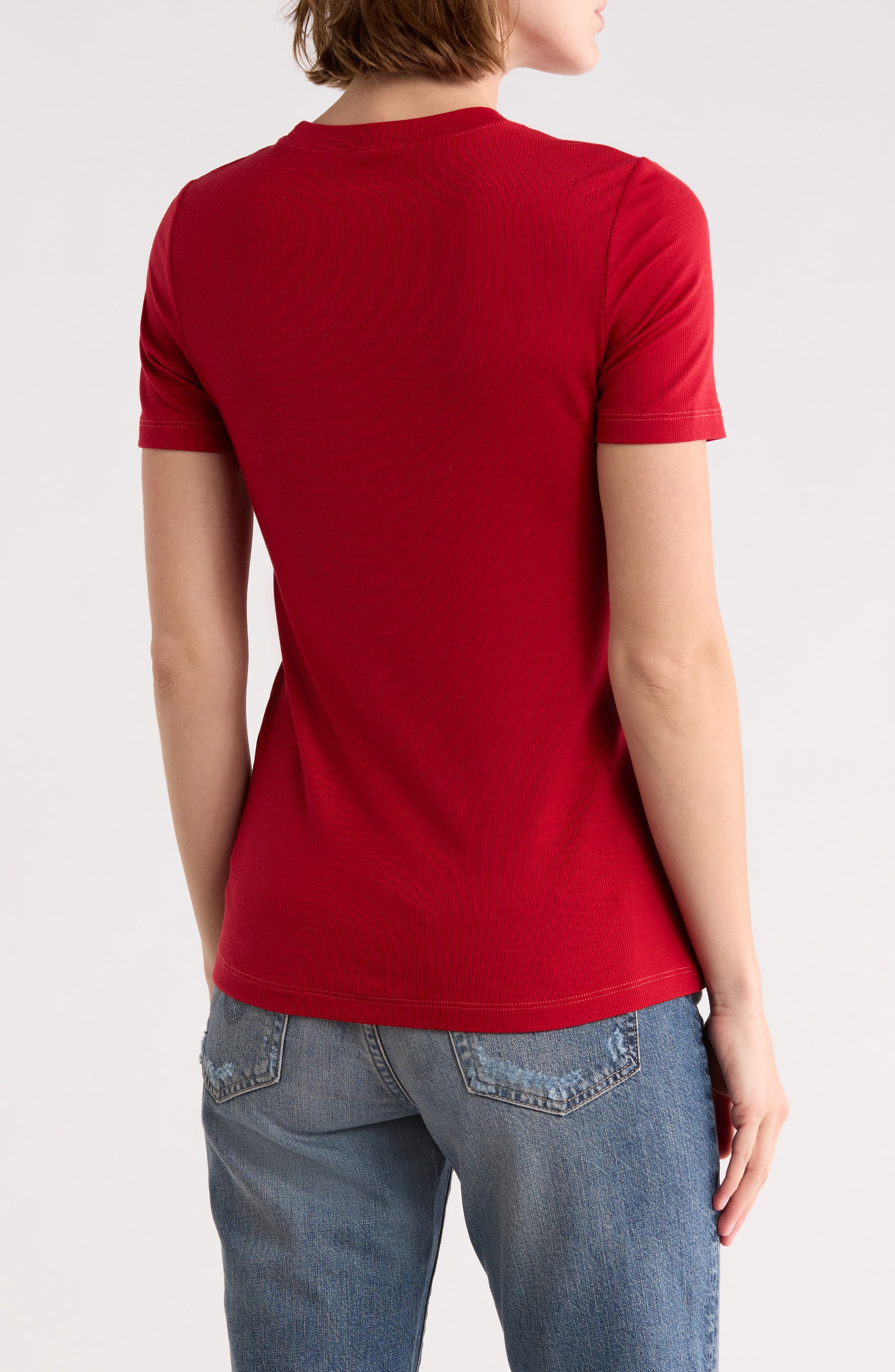 Women's Gray Boy Ribbed T-Shirt - image 4