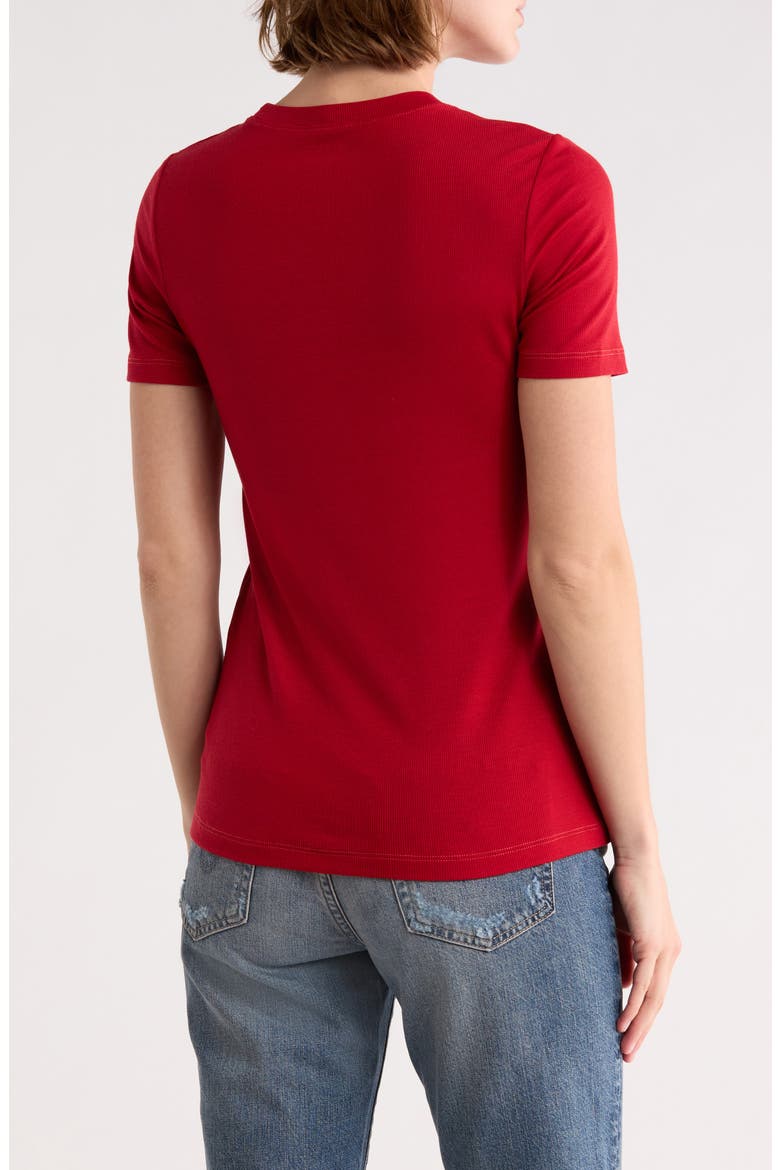 Women's Gray Boy Ribbed T-Shirt, Alternate, color, SANGRIA