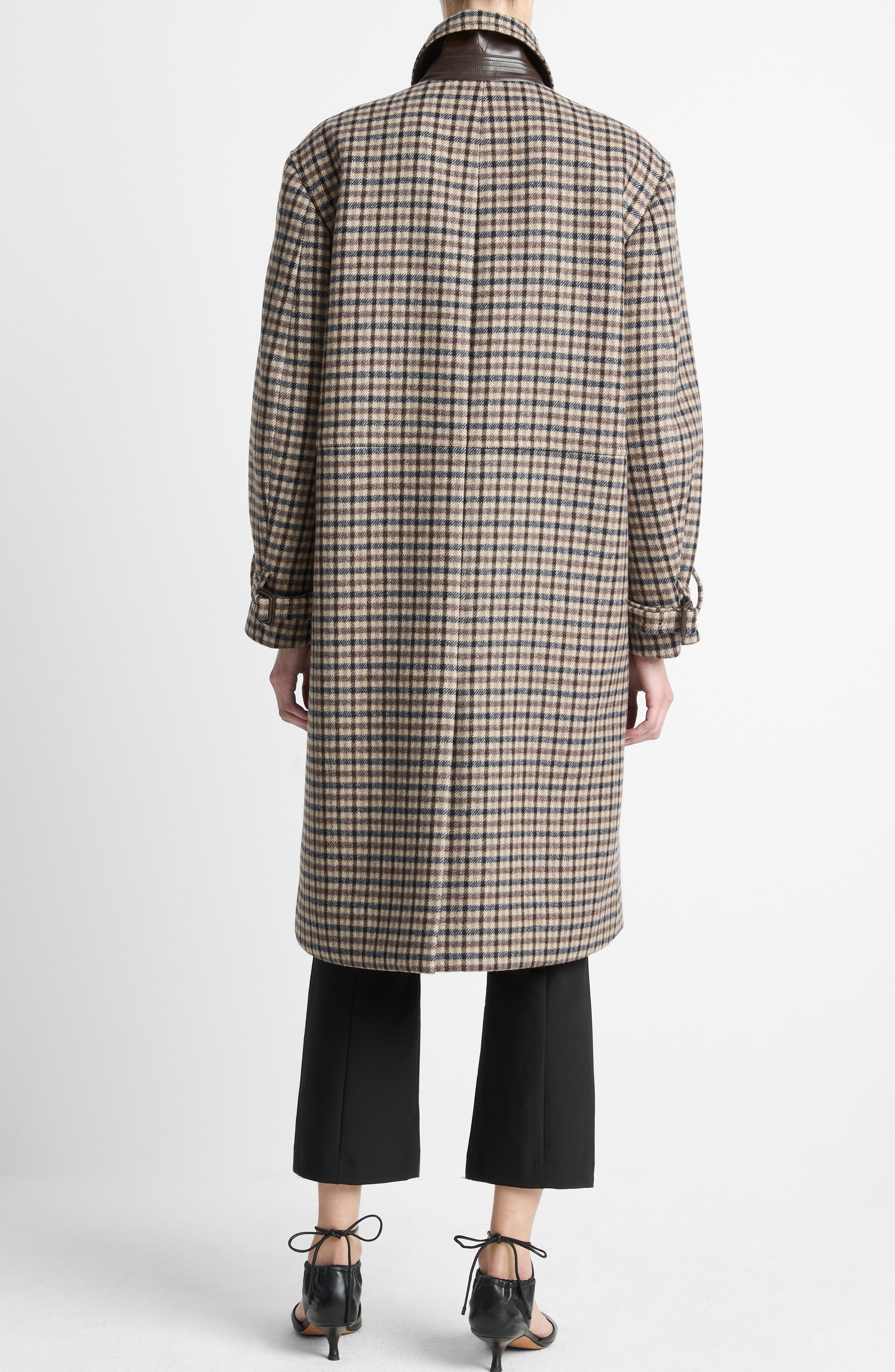 Plaid Wool Blend Coat - image 2