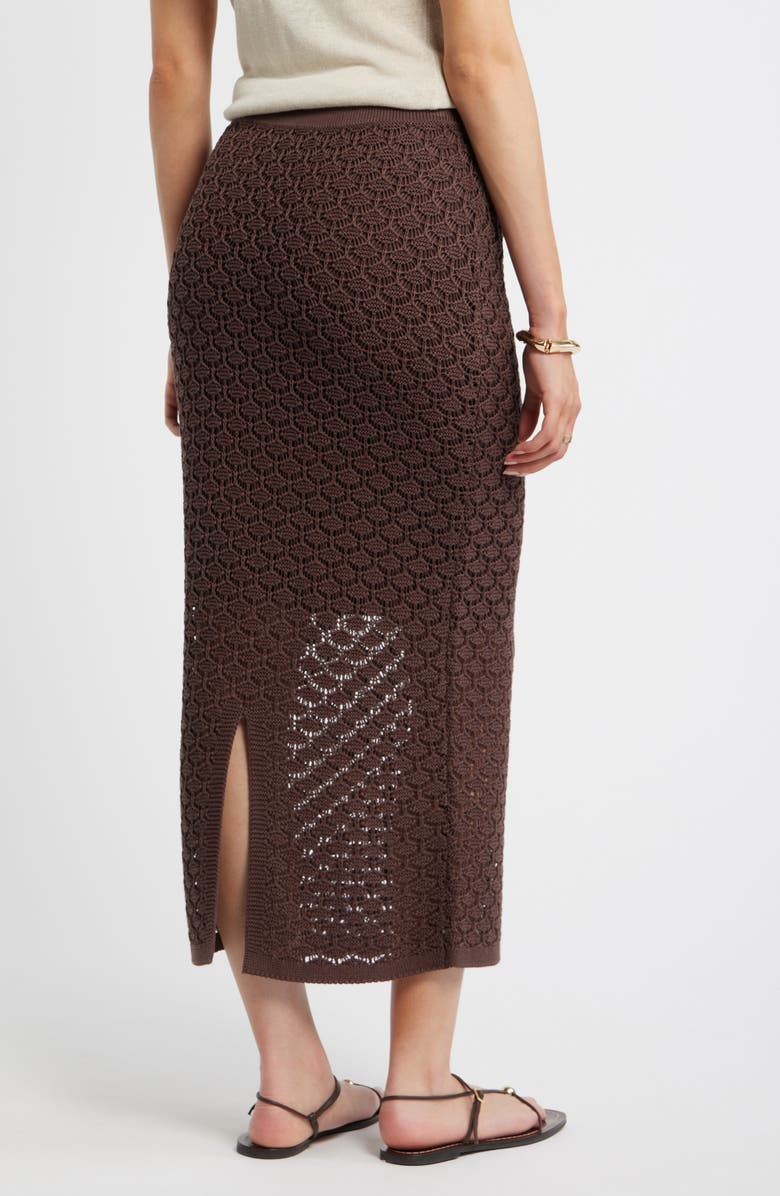 Nordstrom Textured Knit Skirt, Alternate, color, Brown Roast