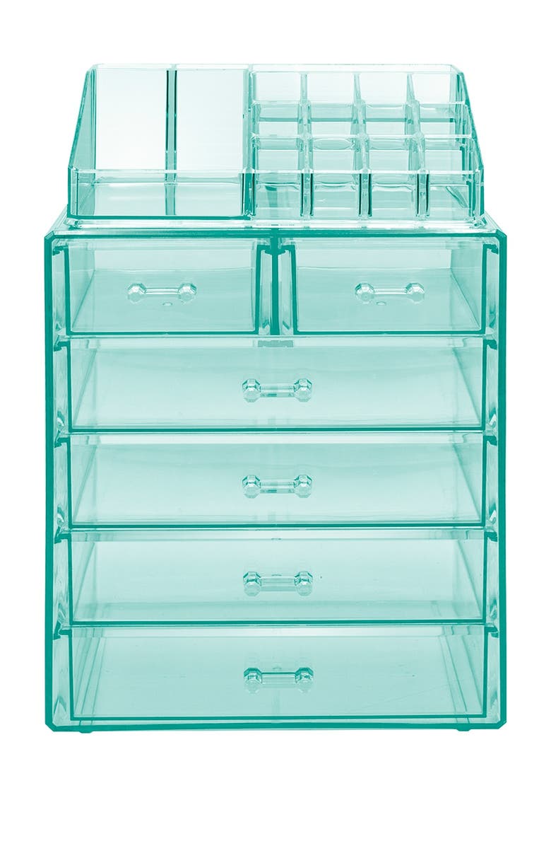 SORBUS Teal Makeup Storage Case, Alternate, color, Teal