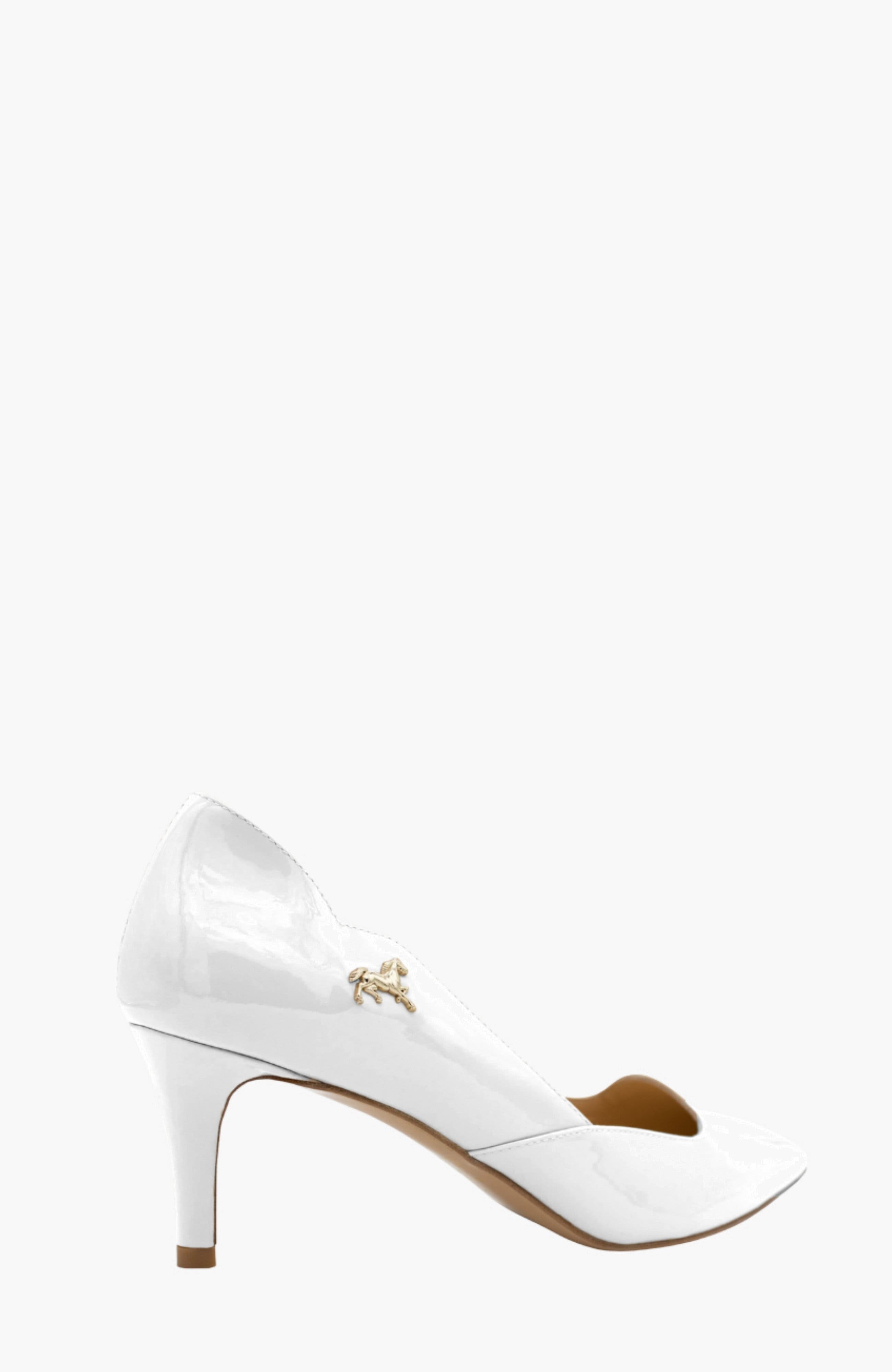 Dreamy Patent Leather Low Heel Pump, Alternate, color, White