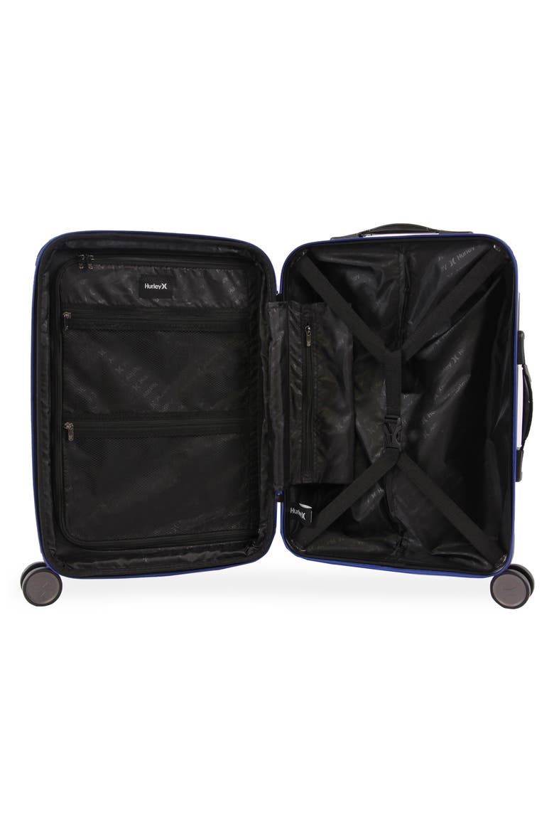 Suki 21" Hardshell Spinner Suitcase, Alternate, color, BLACK/ BLUE