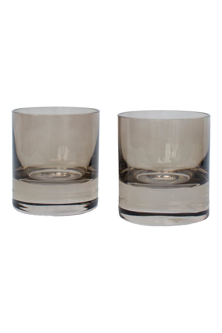 Set of 2 Rocks Glasses, Main, color, GRAY SMOKE