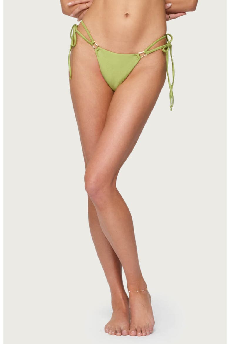 Neve String Bikini Bottoms, Alternate, color, GREEN