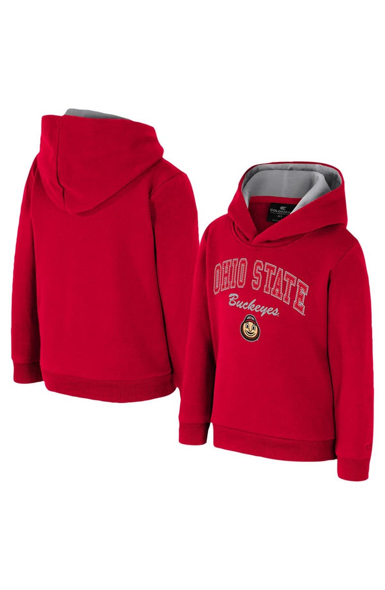 COLOSSEUM Toddler Colosseum Scarlet Ohio State Buckeyes Centauri Pullover Hoodie, Main, color, 