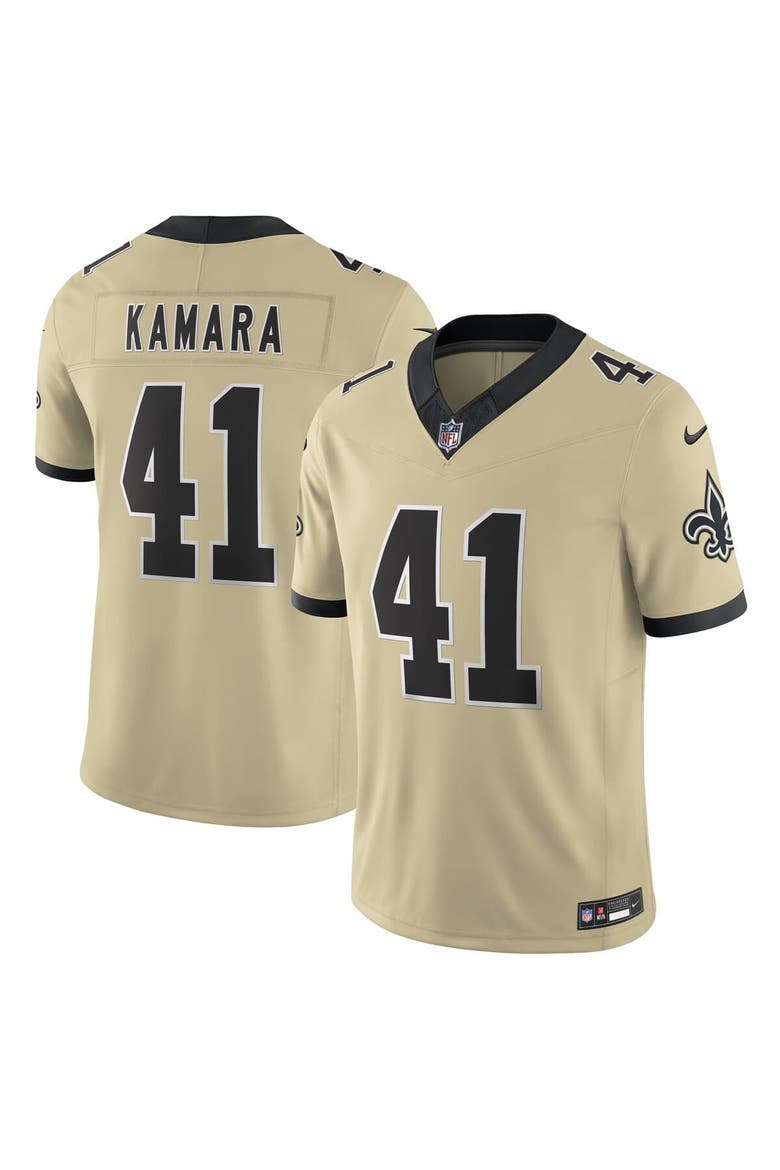 Men's Nike Alvin Kamara Gold New Orleans Saints Gameday Golds Alternate Vapor F.U.S.E. Limited Jersey, Main, color, Gold