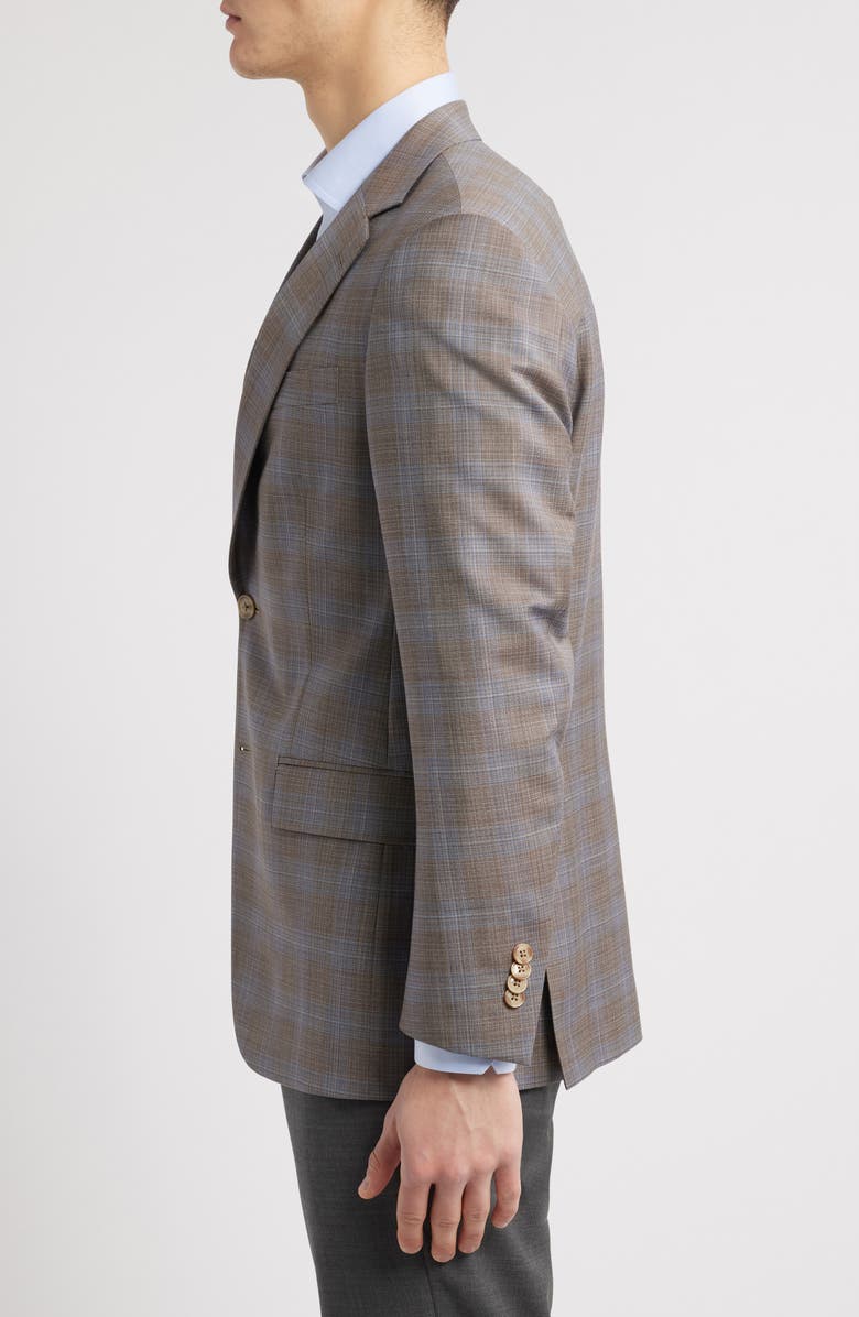 Peter Millar Flynn Classic Fit Ombré Check Wool Sport Coat, Alternate, color, Tan