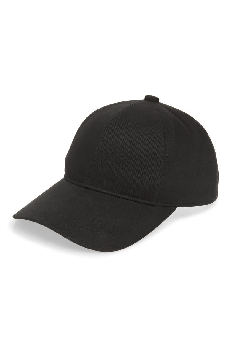 Brushed Cotton Baseball Cap, Main, color, BLACK