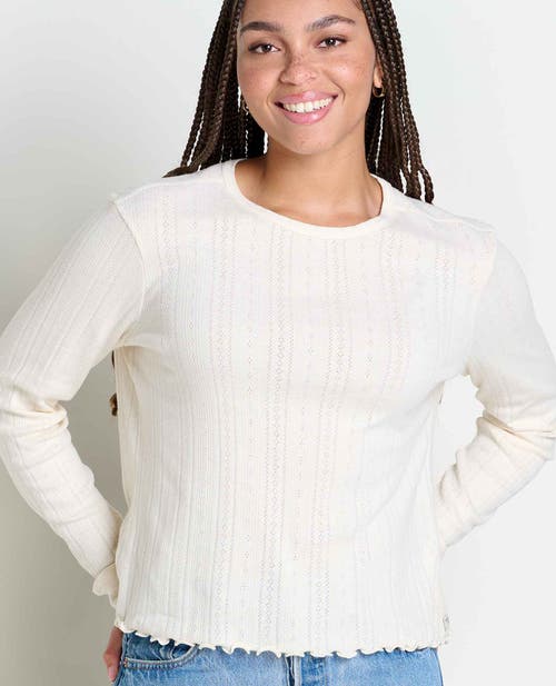 Toad And Co Toad & Co Foothill Pointelle Long Sleeve Crew Ii In White