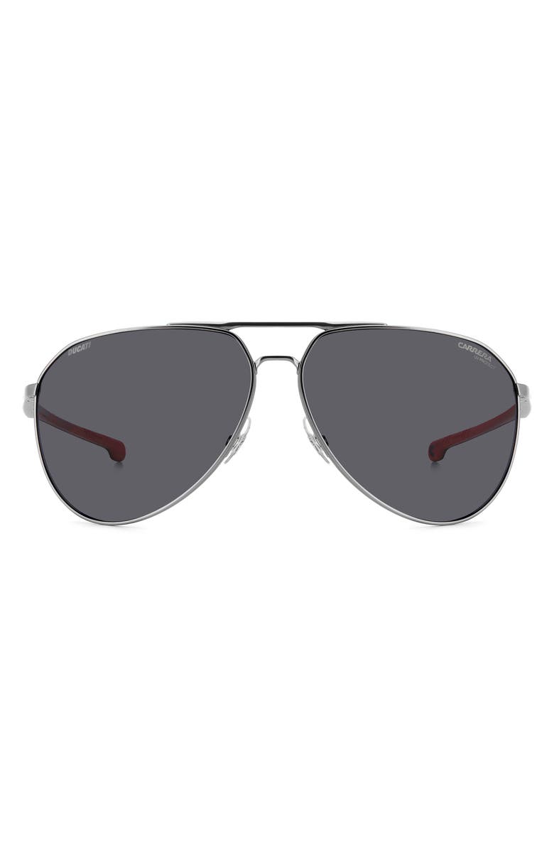 Carrera Eyewear x Ducati Carduc 67mm Oversize Aviator Sunglasses, Main, color, Matte Dark Ruth/ Grey