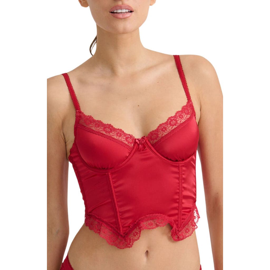 KAT THE LABEL KAT THE LABEL AMELIE LACE & SATIN BUSTIER