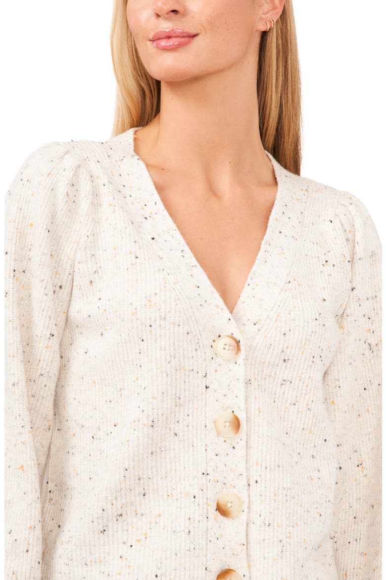 V-Neck Cardigan, Alternate, color, ANTIQUE WHITE