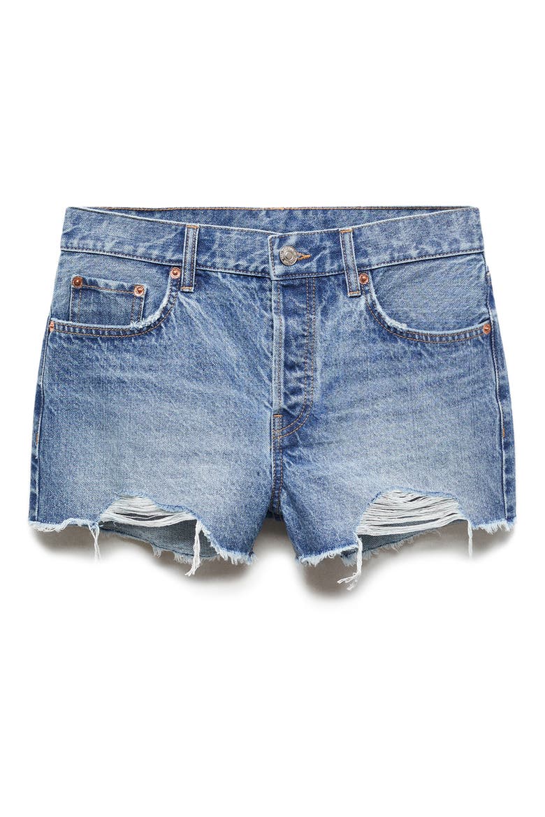 Cutoff Denim Shorts, Main, color, DENIM