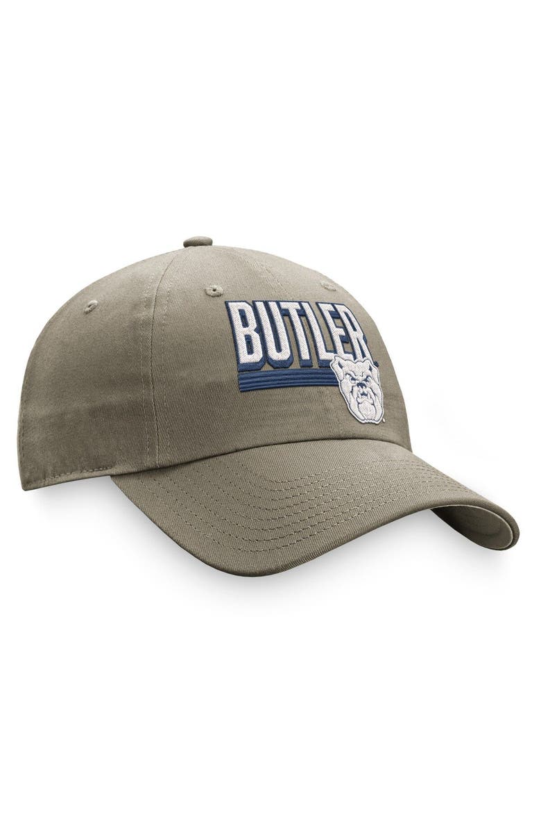 TOP OF THE WORLD Men's Top of the World Khaki Butler Bulldogs Slice Adjustable Hat, Alternate, color, Khaki