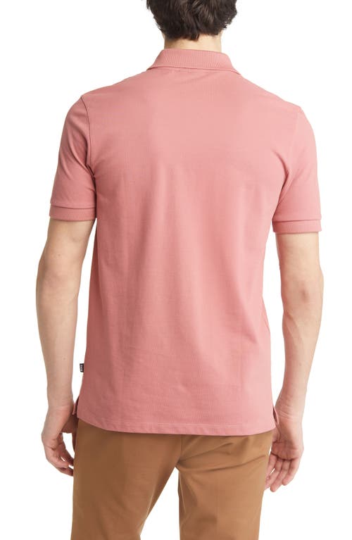 Hugo Boss Boss Pallas Cotton Polo In Pink