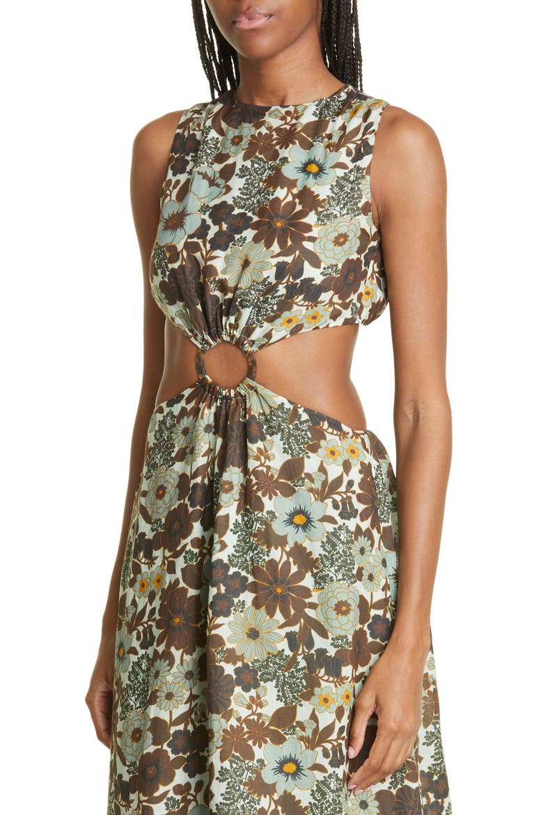 Constantine Cutout Maxi Dress, Alternate, color, CONSTANTINE PRINT