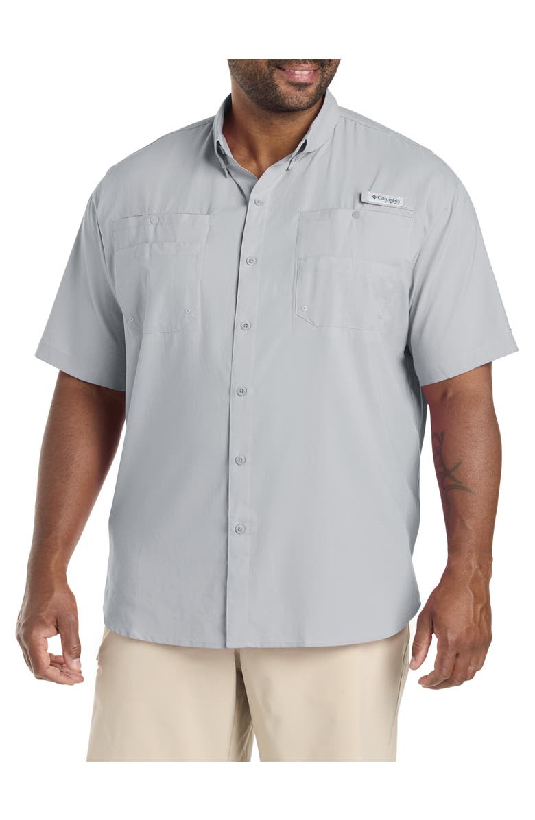 Columbia Big & Tall PFG Tamiami II Sport Shirt, Main, color, Cool Grey