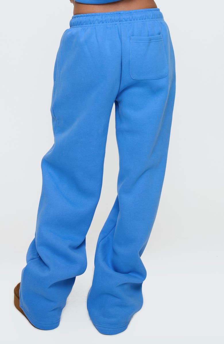Princess Polly Bubble Logo Wide Leg Sweatpants, Alternate, color, Blue