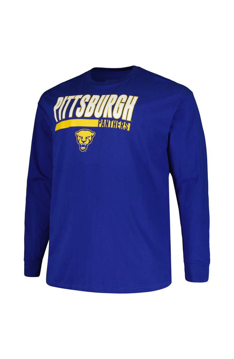 PROFILE Men's Profile Royal Pitt Panthers Big & Tall Two-Hit Long Sleeve T-Shirt, Alternate, color, 