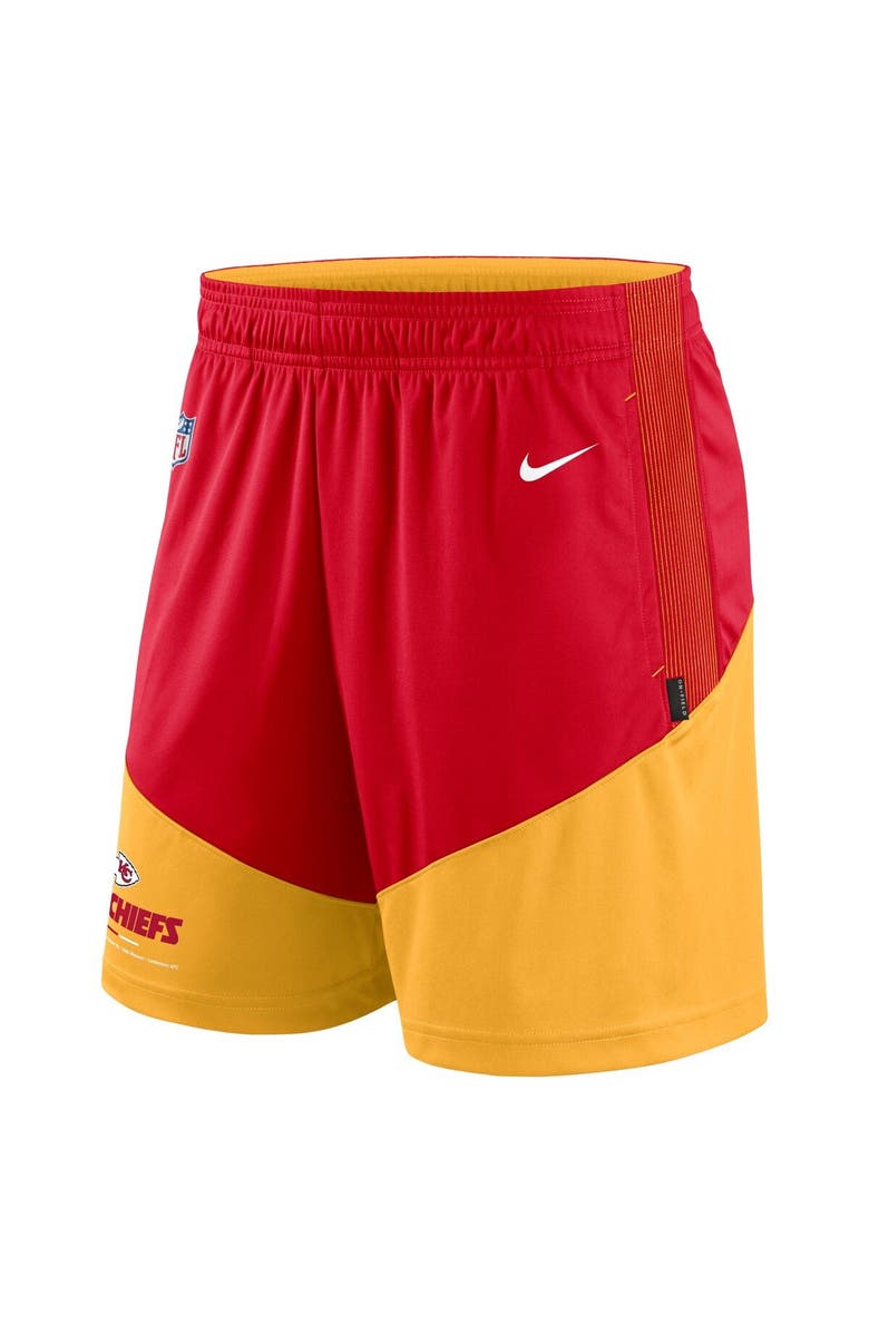 Nike Men's Nike Red/Gold Kansas City Chiefs Sideline Primary Lockup Performance Shorts, Alternate, color, Red