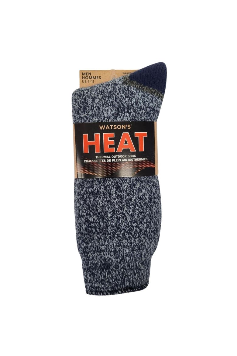 Men HEAT Thermal Crew Socks, Alternate, color, Denim Mix