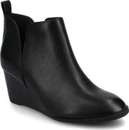 Journee Collection Mylee Perforated Wedge Bootie