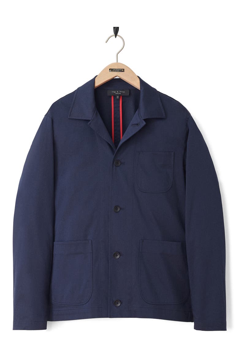 Evan Stretch Sateen Chore Shirt Jacket, Alternate, color, NAVY