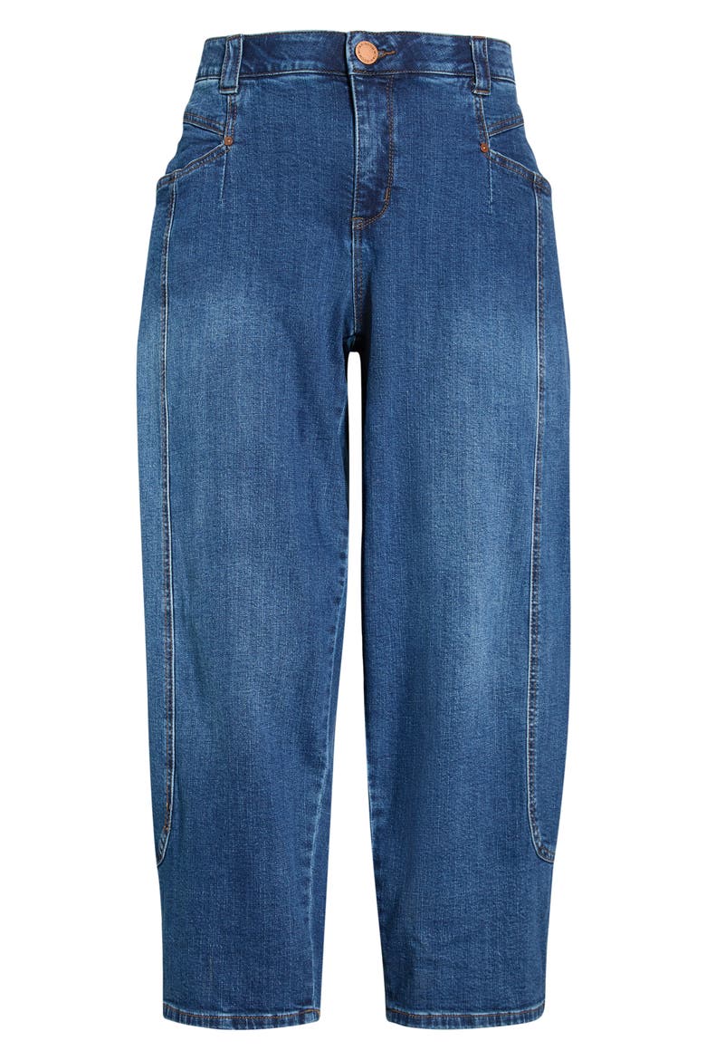 High Waist Barely Barrel Jeans, Alternate, color, BLUE