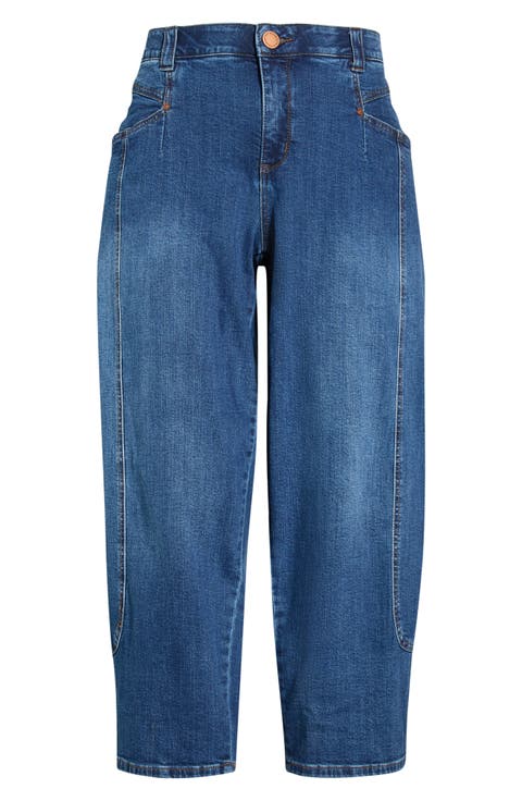 High Waist Barely Barrel Jeans (Plus)