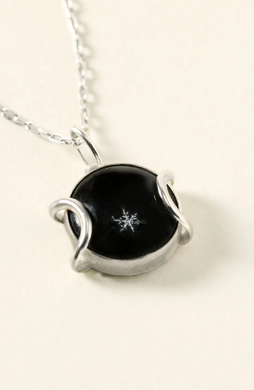 Uncommon Goods Real Snowflake Forever Necklace In Silver