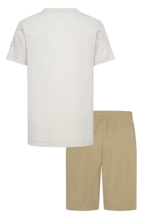 Nike Kids' Futura Performance Graphic T-shirt & Shorts Set In Parachute Beige