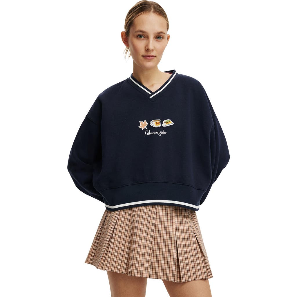 Cotton On Licensed Cropped Sweatshirt In Blue