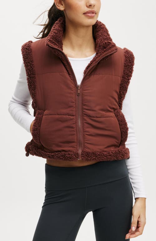 COTTON ON BODY COTTON ON BODY MOTHER PUFFER SOFT FLEECE REVERSIBLE VEST