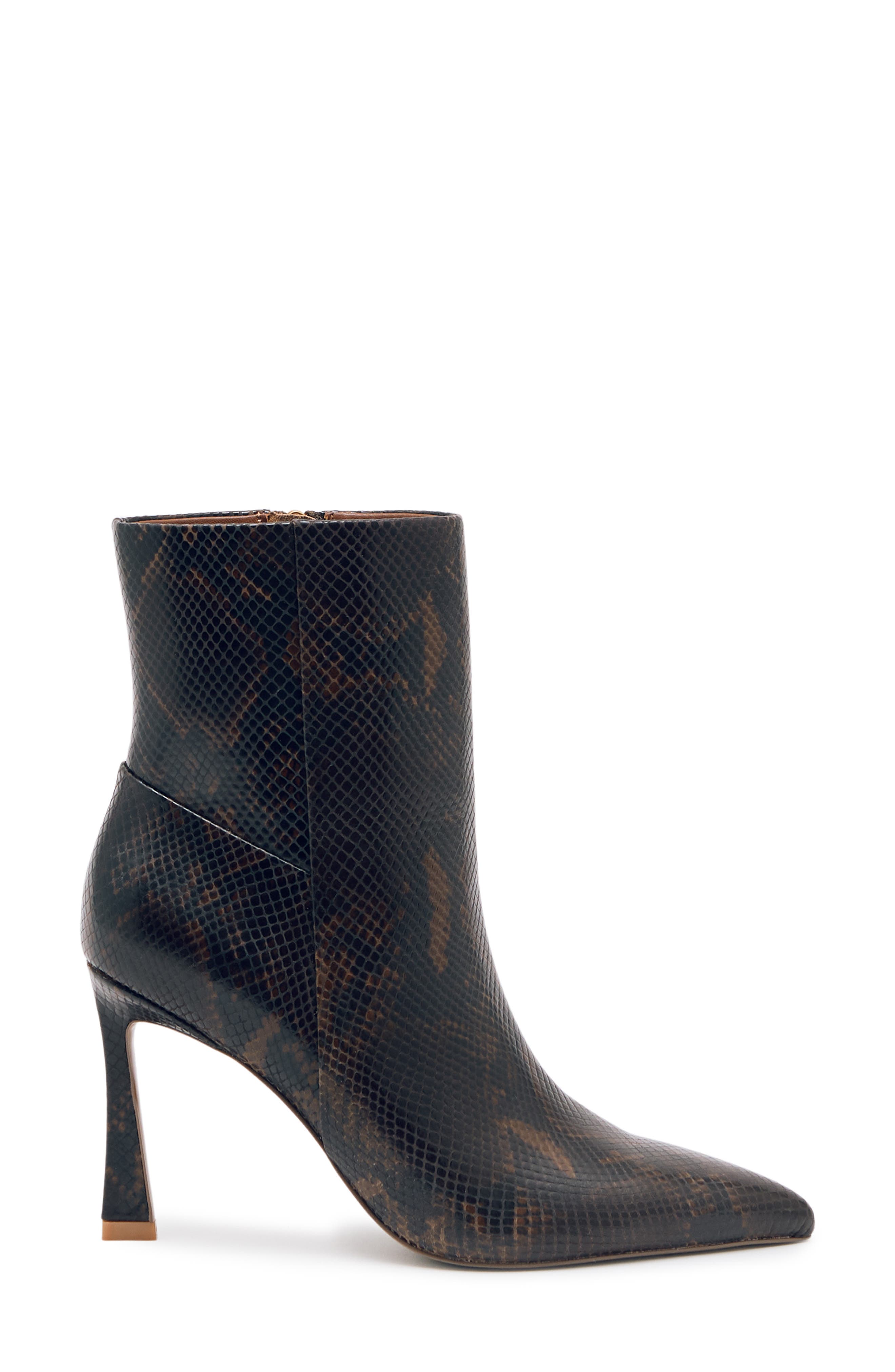 Reiss Carina Pointed Toe Bootie, Alternate, color, Snake