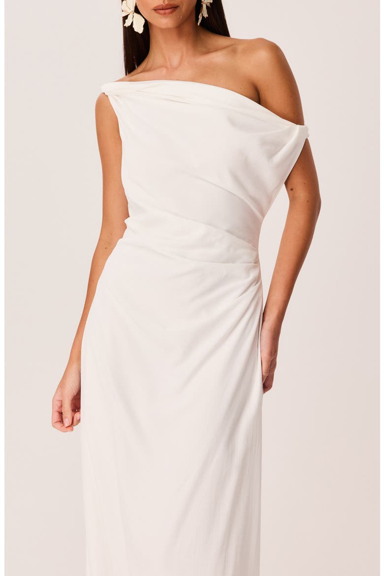 Clemence Off the Shoulder Maxi Dress, Alternate, color, WHITE